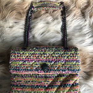Kurt Geiger London Large Kensington Tweed Shoulder Bag